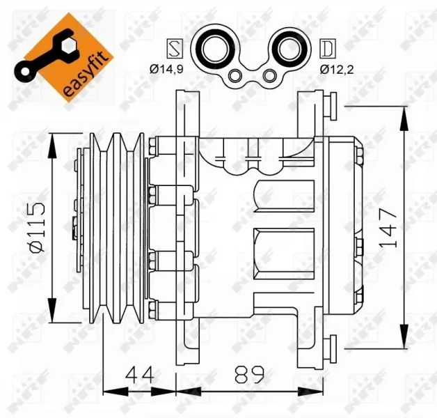 Compressor, ar condicionado NRF 32207
