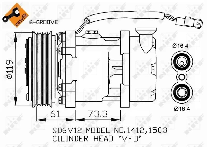 Compressor, ar condicionado NRF 32275