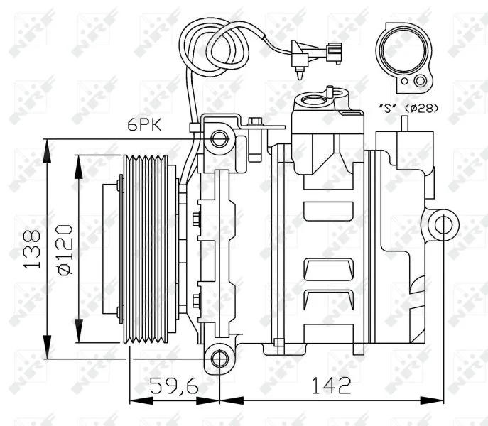 Compressor, ar condicionado NRF 32377