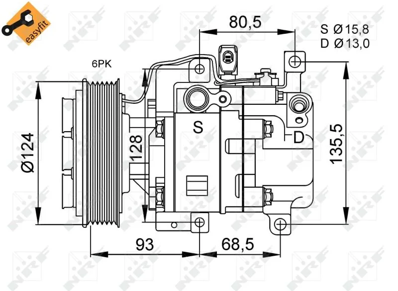 Compressor, ar condicionado NRF 32408