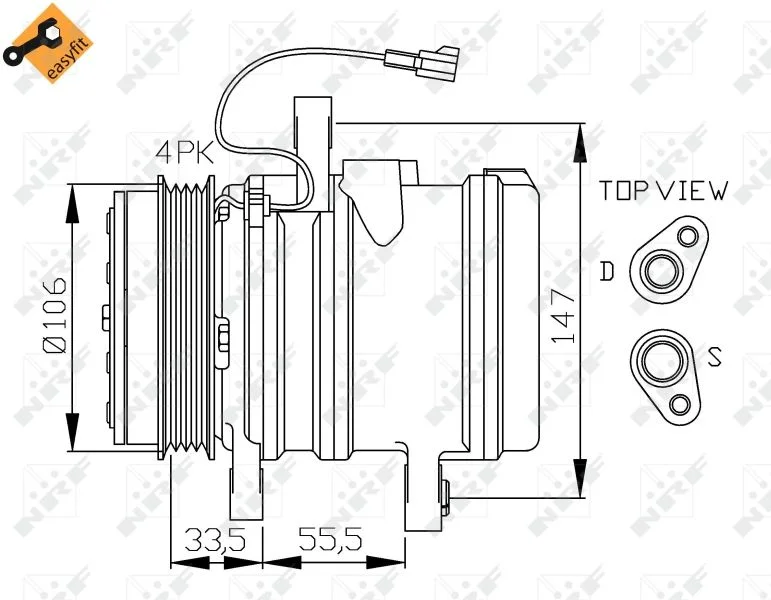 Compressor, ar condicionado NRF 32436