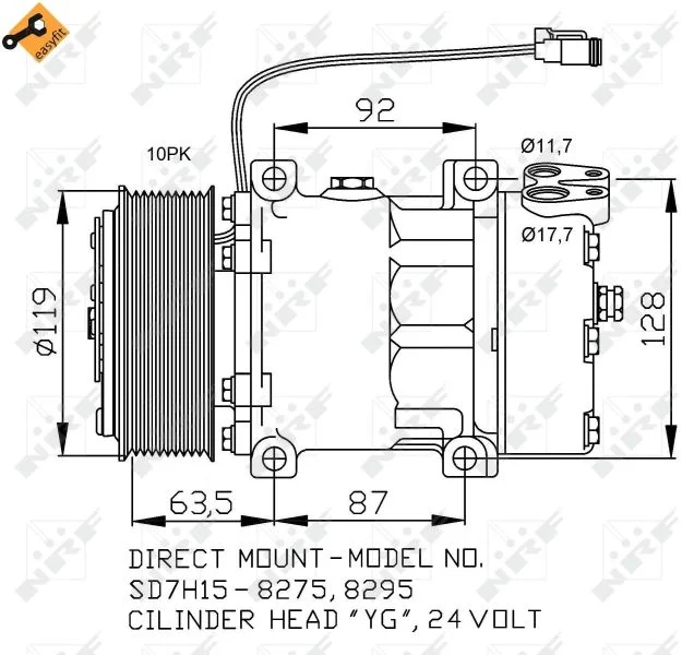 Compressor, ar condicionado NRF 32705