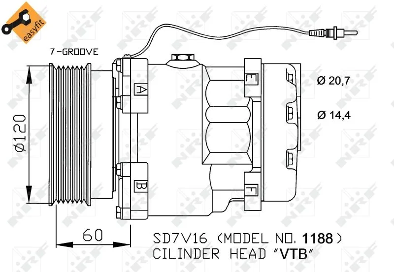 Compressor, ar condicionado NRF 32711