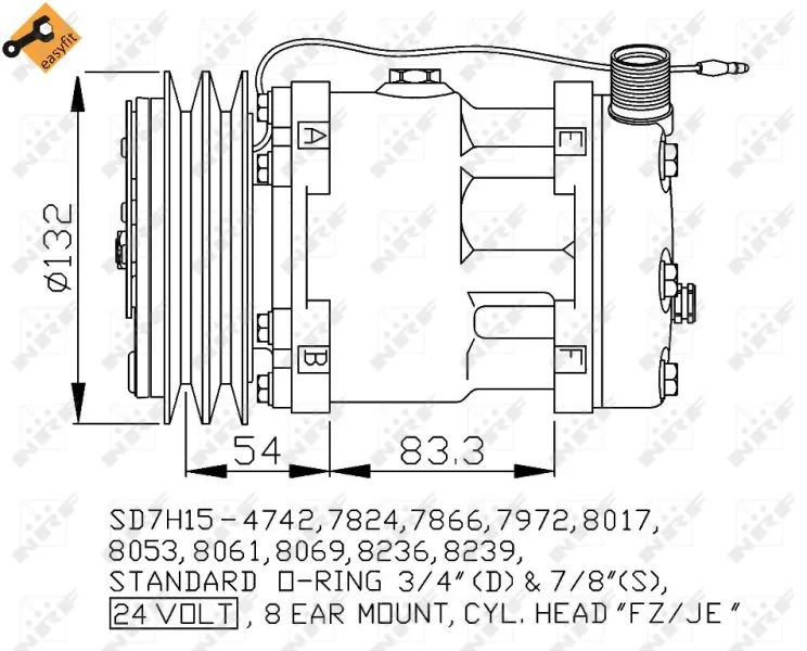 Compressor, ar condicionado NRF 32769