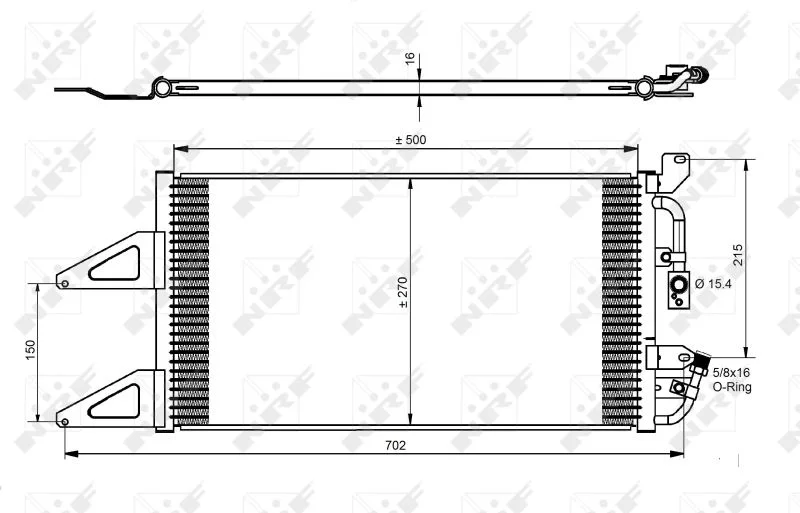 Condensador, ar condicionado NRF 35489
