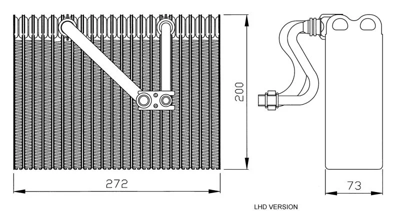 Evaporator, air conditioning NRF 36088