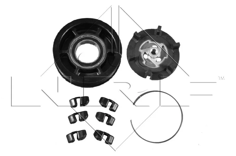 Embraiagem magnética, compressor de ar condicionado NRF 380051