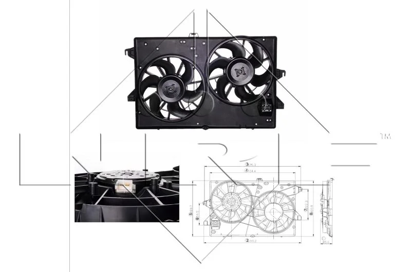 Ventilador, refrigeração do motor NRF 47000