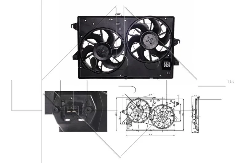 Ventilador, refrigeração do motor NRF 47003