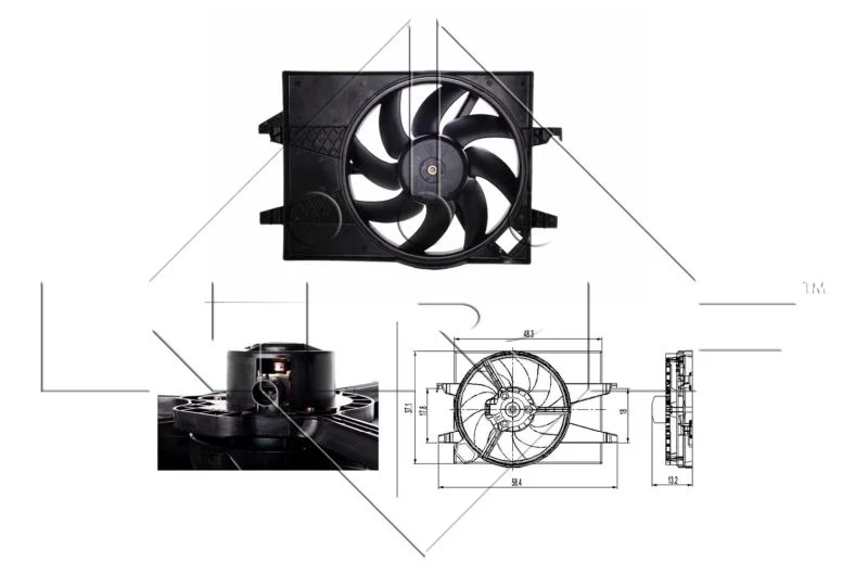 Ventilador, refrigeração do motor NRF 47007