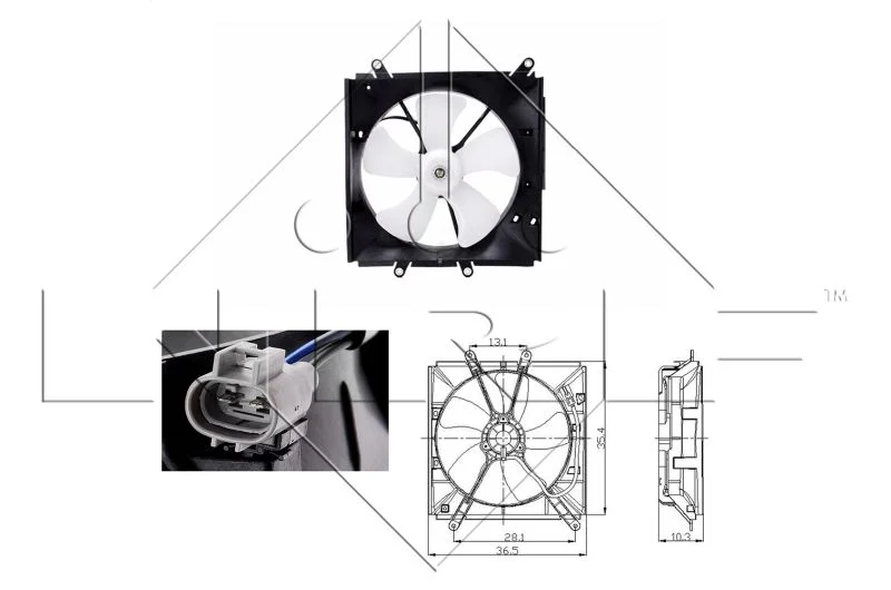 Ventilador, refrigeração do motor NRF 47016