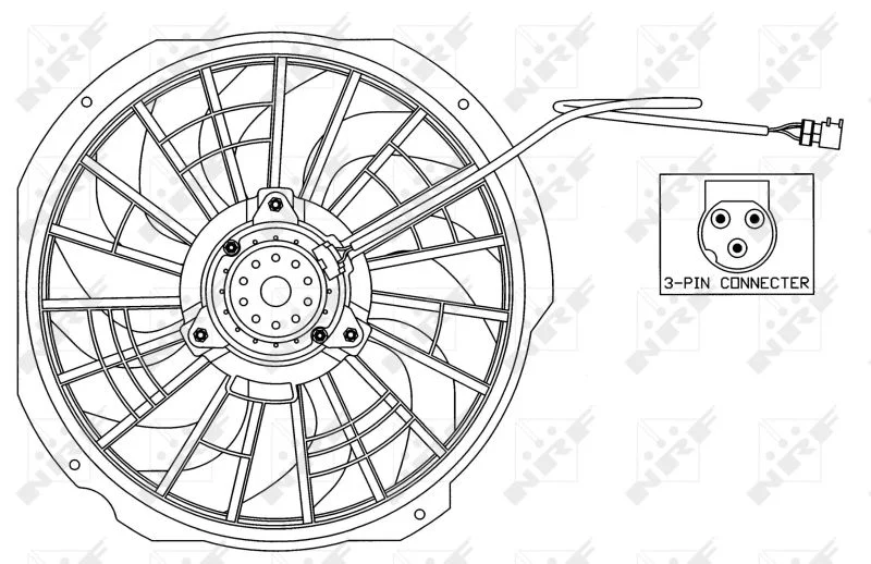 Ventilador, refrigeração do motor NRF 47025