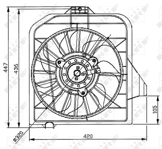 Ventilador, refrigeração do motor NRF 47032