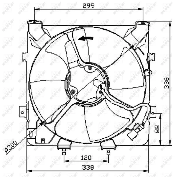 Ventilador, refrigeração do motor NRF 47041