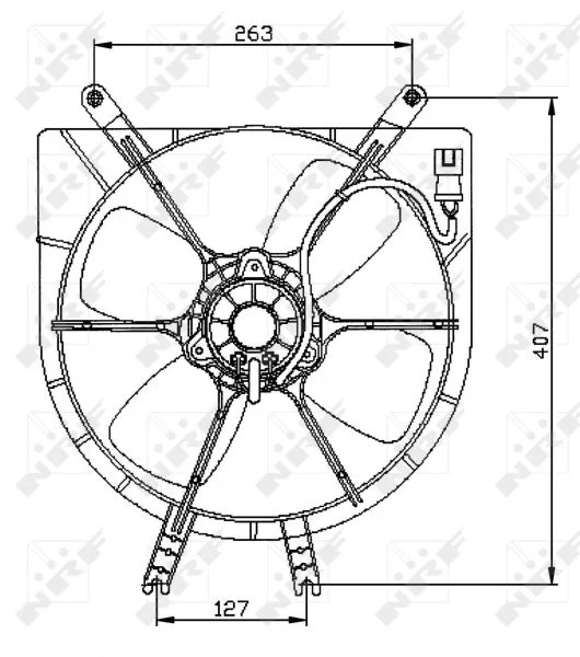 Fan, engine cooling NRF 47042
