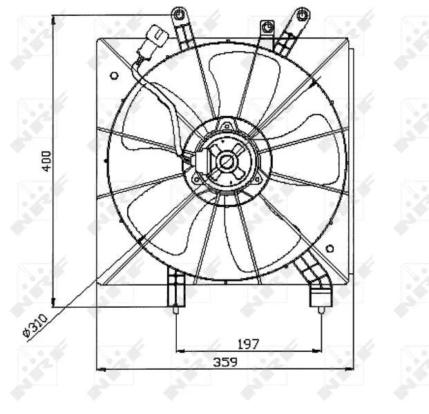 Ventilador, refrigeração do motor NRF 47043