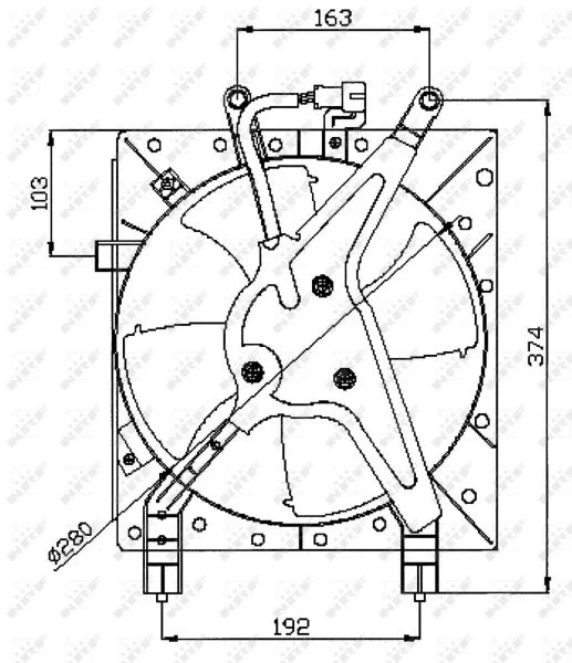Ventilador, refrigeração do motor NRF 47044