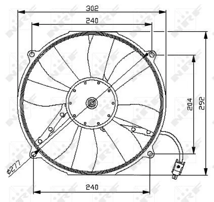 Ventilador, refrigeração do motor NRF 47046