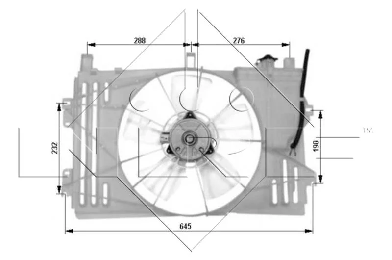 Ventilador, refrigeração do motor NRF 47053
