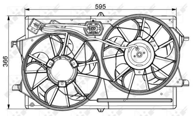 Ventilador, refrigeração do motor NRF 47061