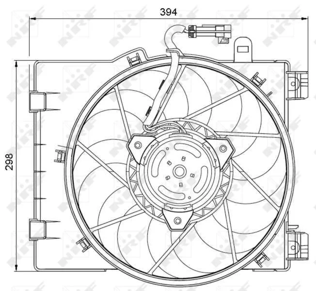 Ventilador, refrigeração do motor NRF 47063