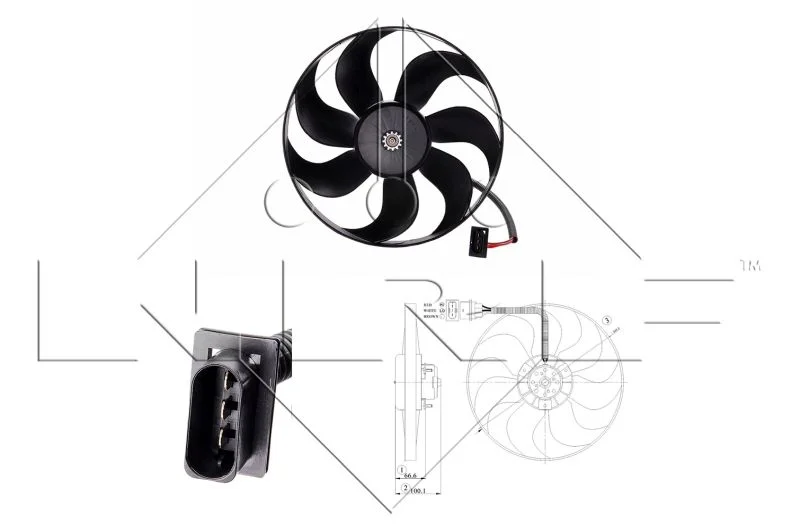 Ventilador, refrigeração do motor NRF 47204