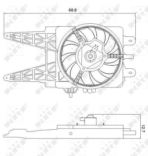 Ventilador, refrigeração do motor NRF 47248