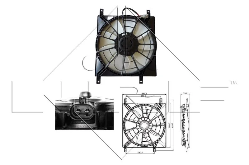 Ventilador, refrigeração do motor NRF 47257