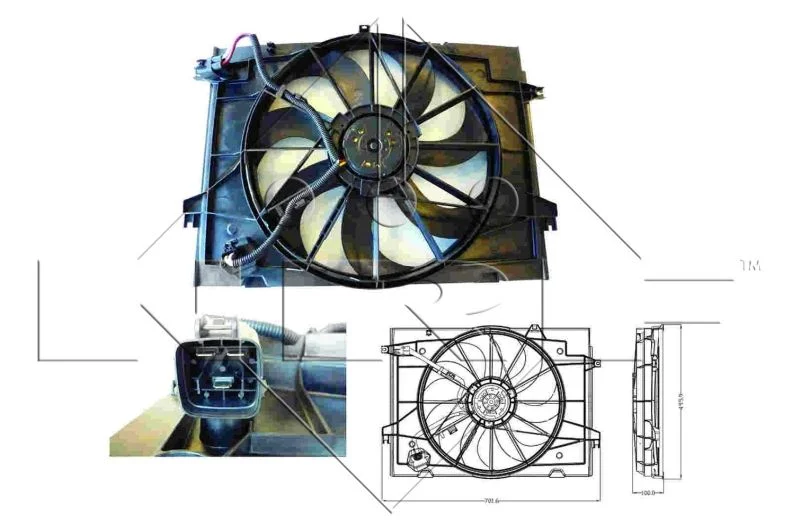 Ventilador, refrigeração do motor NRF 47285