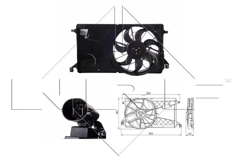 Ventilador, refrigeração do motor NRF 47291