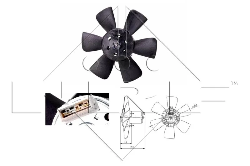 Ventilador, refrigeração do motor NRF 47391