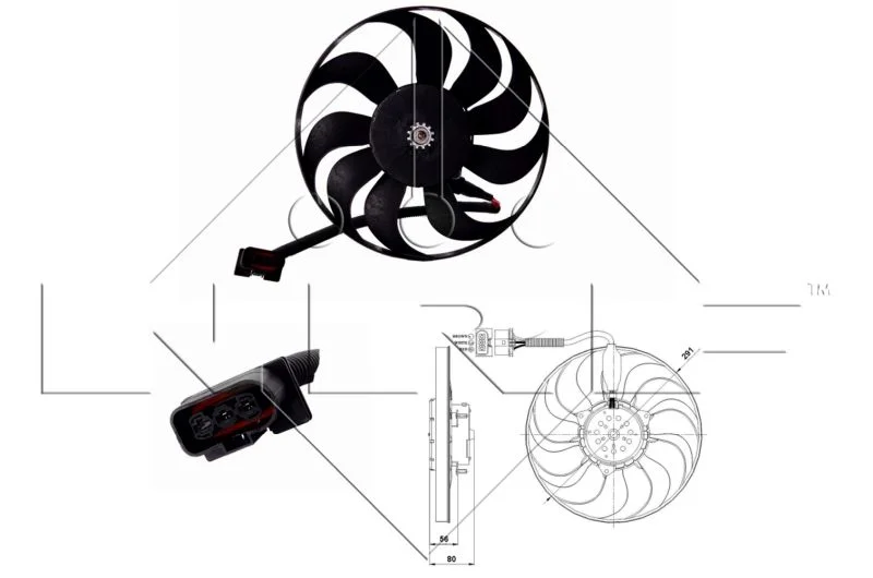 Fan, engine cooling NRF 47392