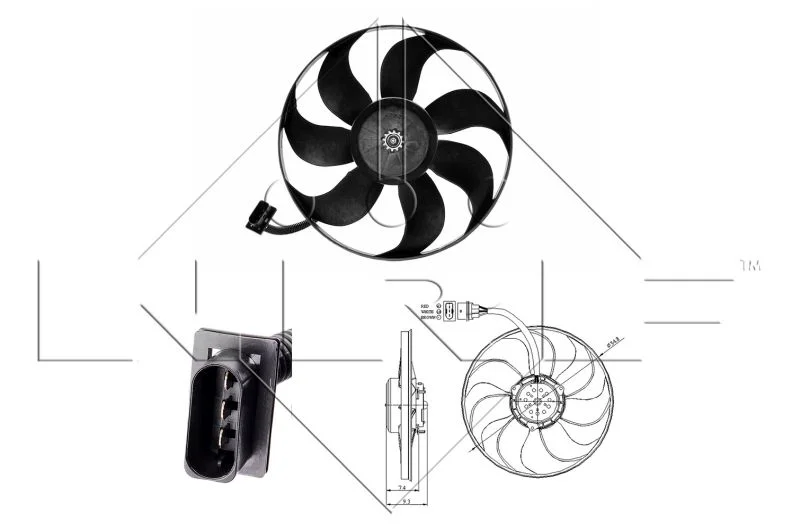 Fan, engine cooling NRF 47393