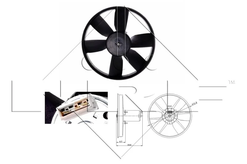 Ventilador, refrigeração do motor NRF 47401