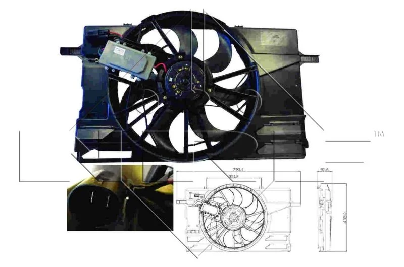 Fan, engine cooling NRF 47412