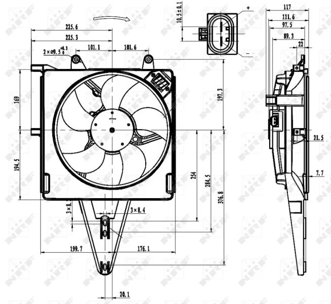 Ventilador, refrigeração do motor NRF 47431