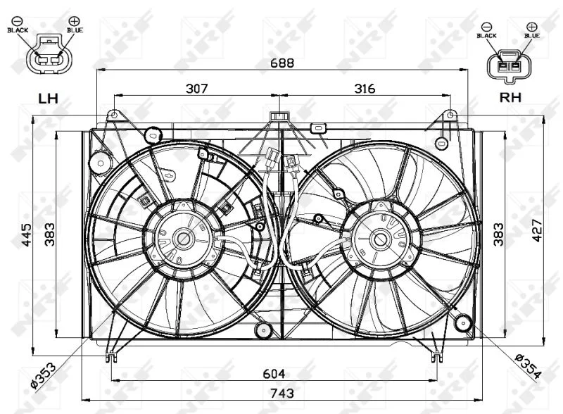 Fan, engine cooling NRF 47567