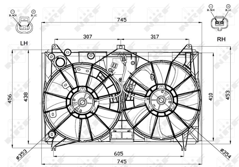 Fan, engine cooling NRF 47581