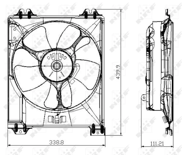 Ventilador, refrigeração do motor NRF 47677