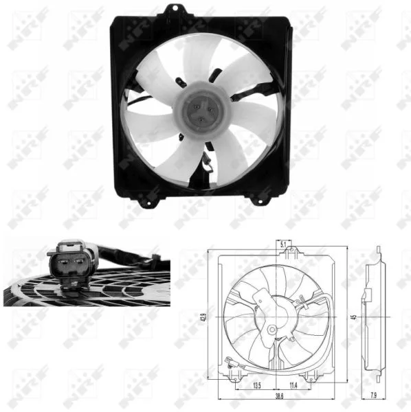 Ventilador, refrigeração do motor NRF 47695