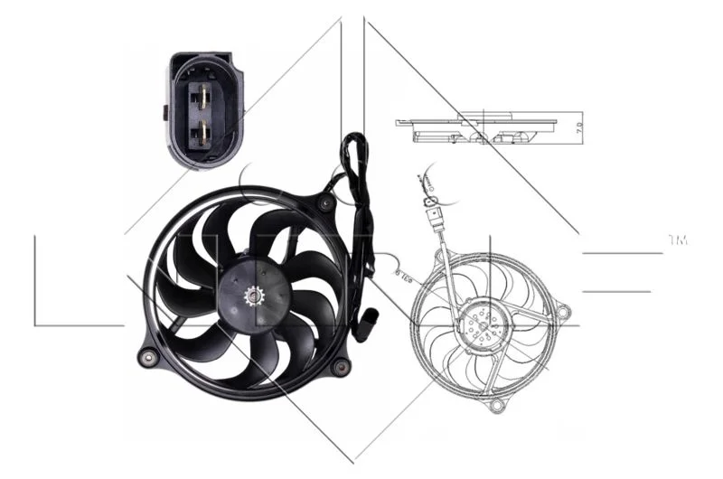 Ventilador, refrigeração do motor NRF 47699