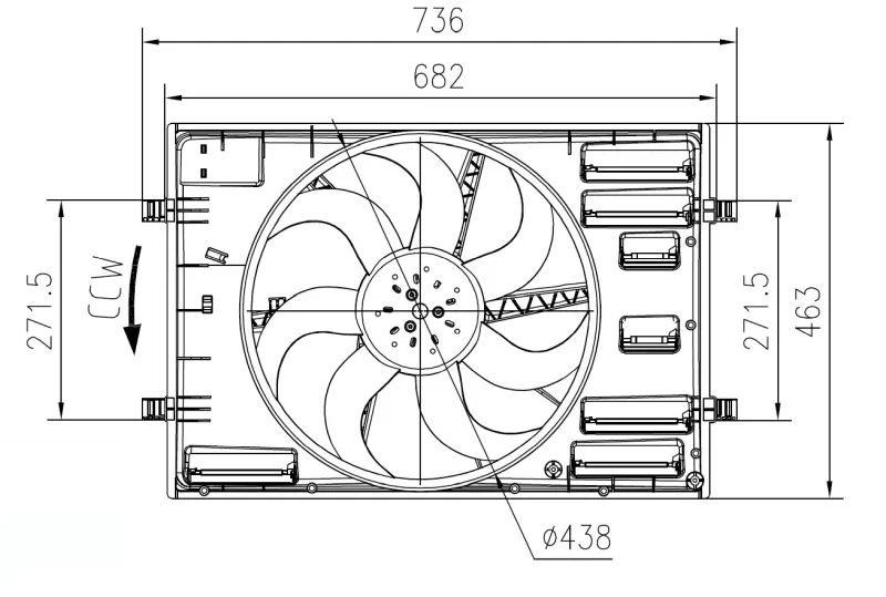 Fan, engine cooling NRF 47916