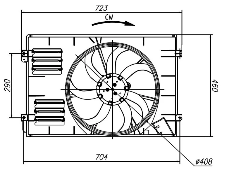 Ventilador, refrigeração do motor NRF 47925
