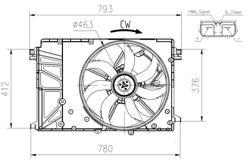 Fan, engine cooling NRF 47932