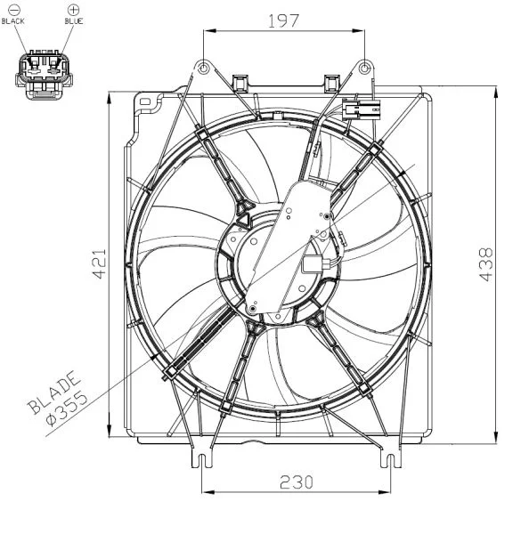Fan, engine cooling NRF 47934