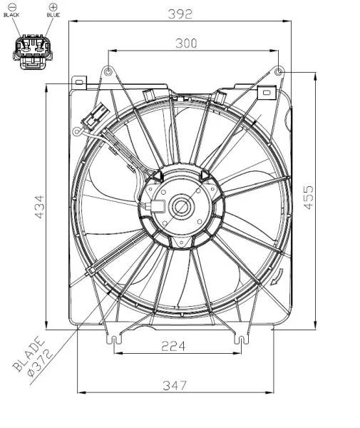 Ventilador, refrigeração do motor NRF 47935