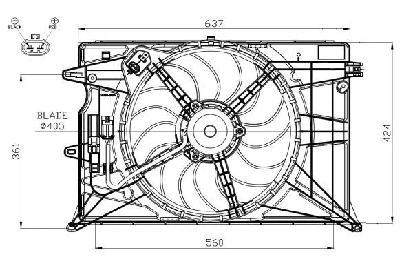 Fan, engine cooling NRF 47948