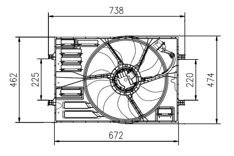 Ventilador, refrigeração do motor NRF 47950