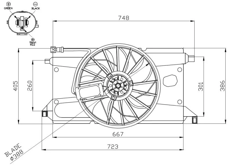 Fan, engine cooling NRF 47961