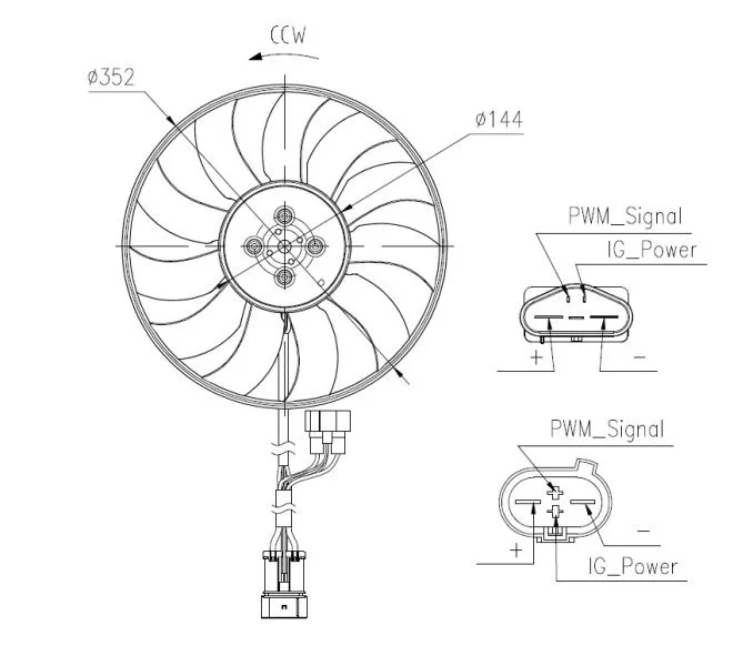 Ventilador, refrigeração do motor NRF 47969